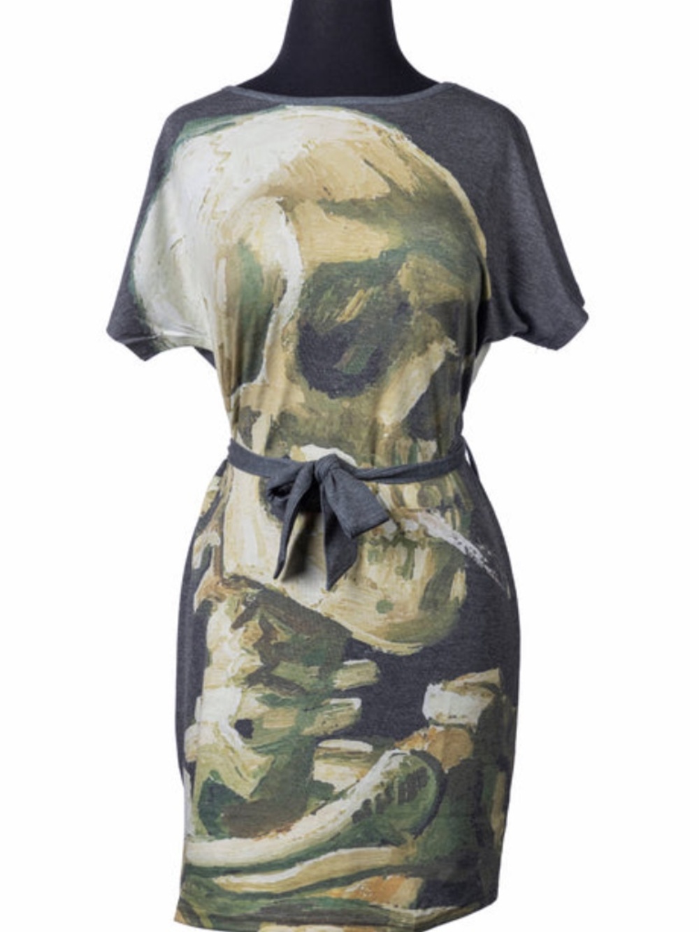 Smoking Skull inspired by Van Gogh Tee Dress